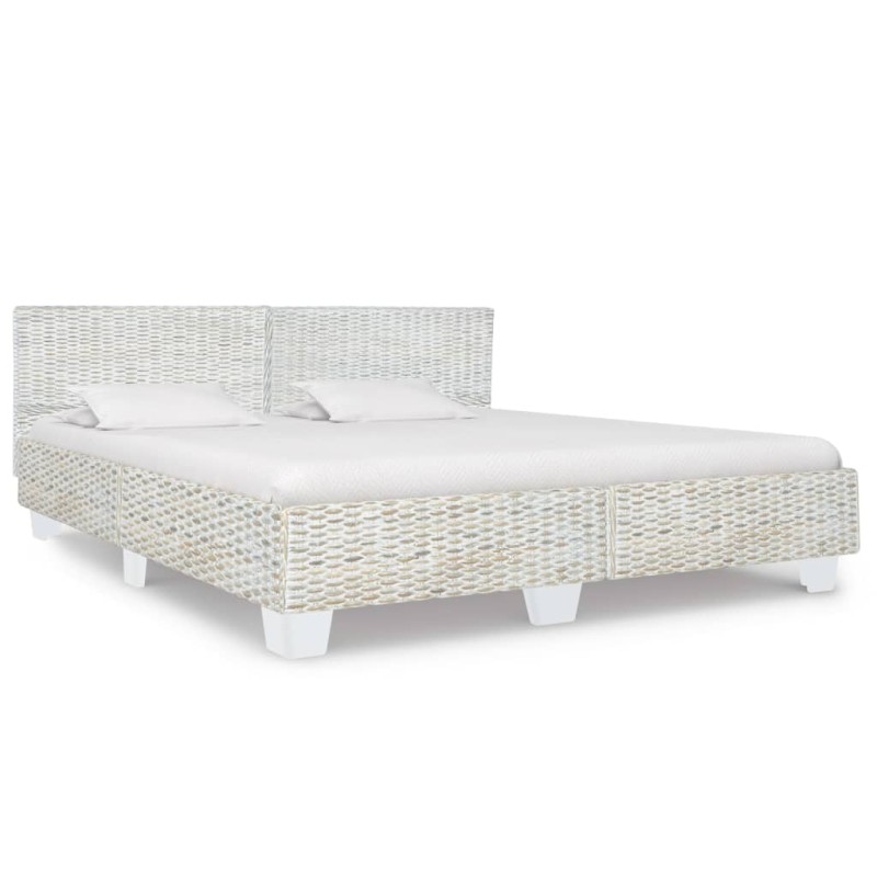 vidaXL Estructura de cama ratán natural gris 180x200 cm vidaXL Estructura de cama ratán natural gris 180x200 cm