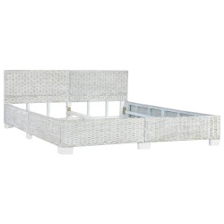 vidaXL Estructura de cama ratán natural gris 180x200 cm