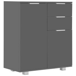 vidaXL Aparador de aglomerado gris brillante 71x35x80 cm