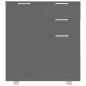 vidaXL Aparador de aglomerado gris brillante 71x35x80 cm vidaXL Aparador de aglomerado gris brillante 71x35x80 cm