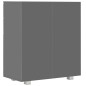vidaXL Aparador de aglomerado gris brillante 71x35x80 cm vidaXL Aparador de aglomerado gris brillante 71x35x80 cm