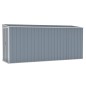 vidaXL Cobertizo de jardín pared acero galvanizado gris 118x382x178 cm vidaXL Cobertizo de jardín pared acero galvanizado gris 118x382x178 cm