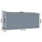 vidaXL Cobertizo de jardín pared acero galvanizado gris 118x382x178 cm vidaXL Cobertizo de jardín pared acero galvanizado gris 118x382x178 cm