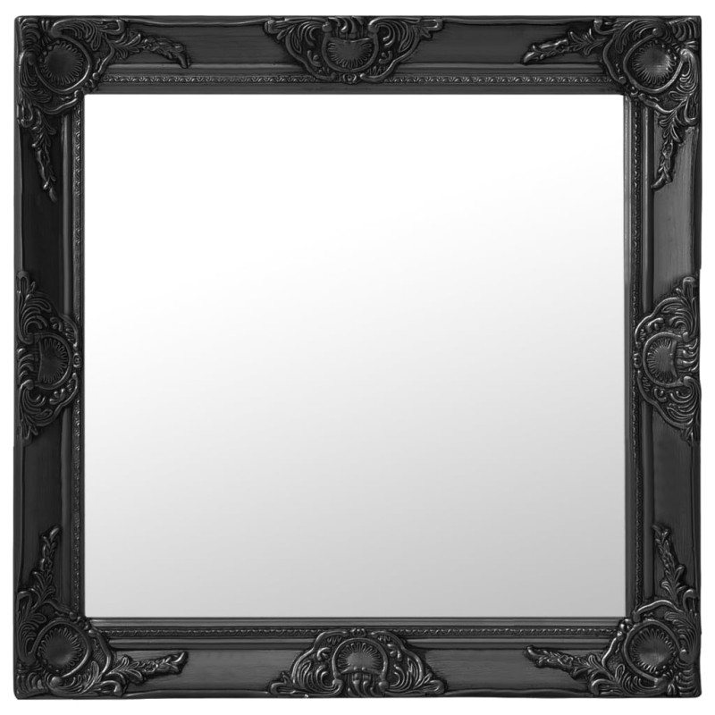 vidaXL Espejo de pared estilo barroco negro 60x60 cm vidaXL Espejo de pared estilo barroco negro 60x60 cm