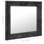 vidaXL Espejo de pared estilo barroco negro 60x60 cm vidaXL Espejo de pared estilo barroco negro 60x60 cm