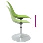 vidaXL Sillas de comedor giratorias 4 unidades PP verde vidaXL Sillas de comedor giratorias 4 unidades PP verde