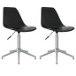 vidaXL Sillas de comedor giratorias 2 unidades PP negro vidaXL Sillas de comedor giratorias 2 unidades PP negro