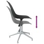 vidaXL Sillas de comedor giratorias 2 unidades PP negro vidaXL Sillas de comedor giratorias 2 unidades PP negro