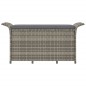 vidaXL Banco de jardín con cojín ratán sintético gris 116x46x57 cm vidaXL Banco de jardín con cojín ratán sintético gris 116x46x57 cm