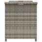 vidaXL Banco de jardín con cojín ratán sintético gris 116x46x57 cm vidaXL Banco de jardín con cojín ratán sintético gris 116x46x57 cm