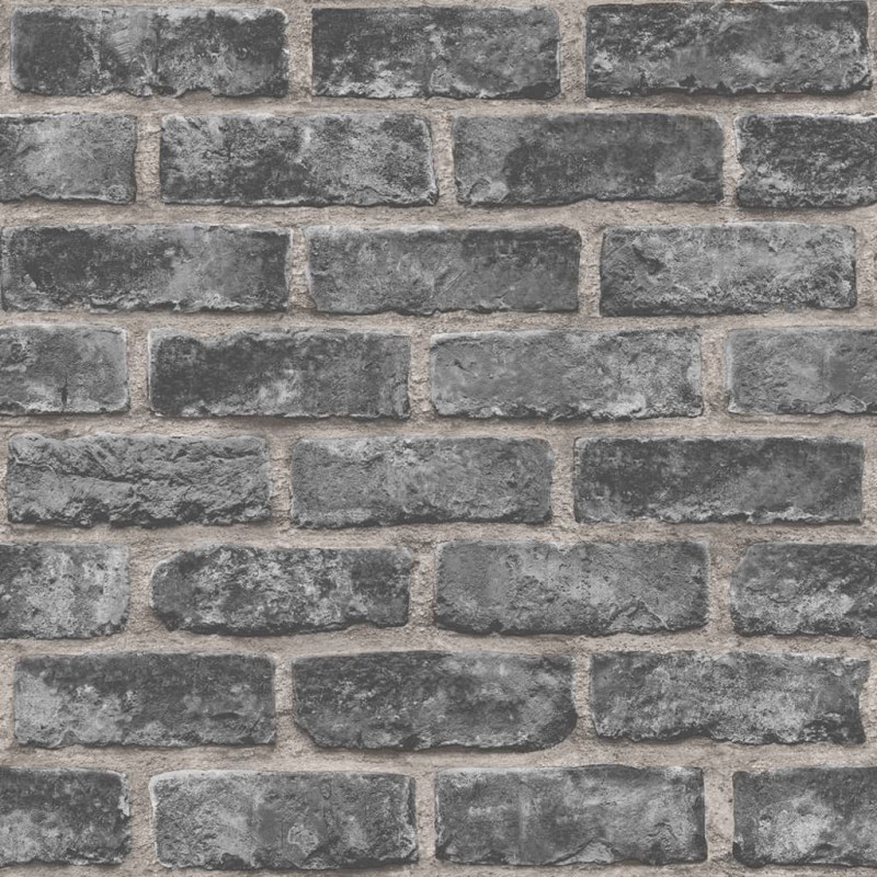 DUTCH WALLCOVERINGS Papel pintado ladrillos negro DUTCH WALLCOVERINGS Papel pintado ladrillos negro