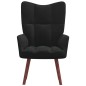 vidaXL Sillón de relax de terciopelo negro