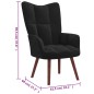 vidaXL Sillón de relax de terciopelo negro