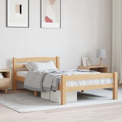 vidaXL Estructura de cama de madera maciza de pino 100x200 cm