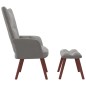vidaXL Sillón de relax con taburete de terciopelo gris claro vidaXL Sillón de relax con taburete de terciopelo gris claro