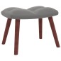 vidaXL Sillón de relax con taburete de terciopelo gris claro vidaXL Sillón de relax con taburete de terciopelo gris claro