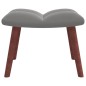 vidaXL Sillón de relax con taburete de terciopelo gris claro vidaXL Sillón de relax con taburete de terciopelo gris claro