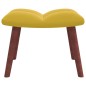 vidaXL Sillón de relax con taburete terciopelo amarillo mostaza vidaXL Sillón de relax con taburete terciopelo amarillo mostaza