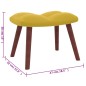 vidaXL Sillón de relax con taburete terciopelo amarillo mostaza vidaXL Sillón de relax con taburete terciopelo amarillo mostaza
