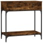 vidaXL Mesa consola madera de ingeniería roble ahumado 75x34,5x75 cm vidaXL Mesa consola madera de ingeniería roble ahumado 75x34,5x75 cm