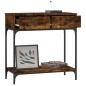 vidaXL Mesa consola madera de ingeniería roble ahumado 75x34,5x75 cm vidaXL Mesa consola madera de ingeniería roble ahumado 75x34,5x75 cm