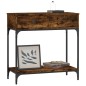 vidaXL Mesa consola madera de ingeniería roble ahumado 75x34,5x75 cm vidaXL Mesa consola madera de ingeniería roble ahumado 75x34,5x75 cm