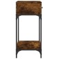 vidaXL Mesa consola madera de ingeniería roble ahumado 75x34,5x75 cm vidaXL Mesa consola madera de ingeniería roble ahumado 75x34,5x75 cm