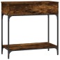 vidaXL Mesa consola madera de ingeniería roble ahumado 75x34,5x75 cm vidaXL Mesa consola madera de ingeniería roble ahumado 75x34,5x75 cm