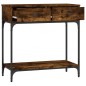 vidaXL Mesa consola madera de ingeniería roble ahumado 75x34,5x75 cm vidaXL Mesa consola madera de ingeniería roble ahumado 75x34,5x75 cm