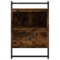 vidaXL Mesita de noche de pared roble ahumado 40x30x61 cm vidaXL Mesita de noche de pared roble ahumado 40x30x61 cm