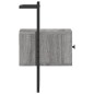 vidaXL Mesita de noche de pared gris Sonoma 35x30x51 cm
