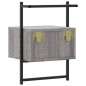 vidaXL Mesita de noche de pared gris Sonoma 35x30x51 cm