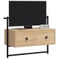 vidaXL Mueble TV de pared madera ingeniería roble Sonoma 60,5x30x51 cm