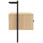 vidaXL Mueble TV de pared madera ingeniería roble Sonoma 60,5x30x51 cm