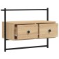 vidaXL Mueble TV de pared madera ingeniería roble Sonoma 60,5x30x51 cm
