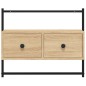 vidaXL Mueble TV de pared madera ingeniería roble Sonoma 60,5x30x51 cm