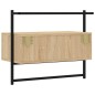vidaXL Mueble TV de pared madera ingeniería roble Sonoma 60,5x30x51 cm