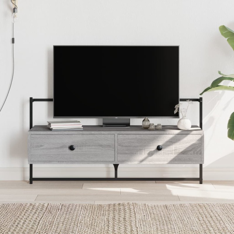 vidaXL Mueble TV de pared madera ingeniería gris Sonoma 100,5x30x51 cm vidaXL Mueble TV de pared madera ingeniería gris Sonoma 100,5x30x51 cm