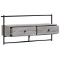 vidaXL Mueble TV de pared madera ingeniería gris Sonoma 100,5x30x51 cm vidaXL Mueble TV de pared madera ingeniería gris Sonoma 100,5x30x51 cm