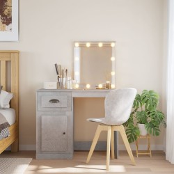 vidaXL Tocador con luces LED gris hormigón 90x42x132,5 cm