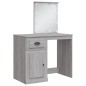 vidaXL Tocador con luces LED gris Sonoma 90x42x132,5 cm vidaXL Tocador con luces LED gris Sonoma 90x42x132,5 cm