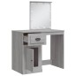 vidaXL Tocador con luces LED gris Sonoma 90x42x132,5 cm vidaXL Tocador con luces LED gris Sonoma 90x42x132,5 cm