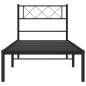 vidaXL Estructura de cama con cabecero metal negro 80x200 cm vidaXL Estructura de cama con cabecero metal negro 80x200 cm