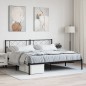 vidaXL Estructura de cama con cabecero metal negro 183x213 cm vidaXL Estructura de cama con cabecero metal negro 183x213 cm