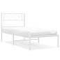 vidaXL Estructura de cama de metal con cabecero blanco 90x190 cm vidaXL Estructura de cama de metal con cabecero blanco 90x190 cm
