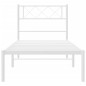 vidaXL Estructura de cama de metal con cabecero blanco 90x190 cm vidaXL Estructura de cama de metal con cabecero blanco 90x190 cm