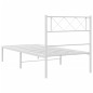vidaXL Estructura de cama de metal con cabecero blanco 90x190 cm vidaXL Estructura de cama de metal con cabecero blanco 90x190 cm