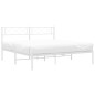 vidaXL Estructura de cama de metal con cabecero blanca 120x200 cm vidaXL Estructura de cama de metal con cabecero blanca 120x200 cm