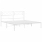 vidaXL Estructura de cama de metal con cabecero blanca 120x200 cm vidaXL Estructura de cama de metal con cabecero blanca 120x200 cm