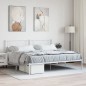 vidaXL Estructura de cama de metal con cabecero blanco 180x200 cm vidaXL Estructura de cama de metal con cabecero blanco 180x200 cm